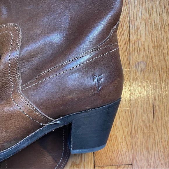 Frye Brown Leather Boots Size 7 - Picture 6 of 16